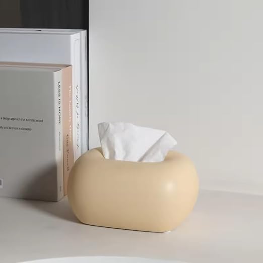 Itzacart Creative Design Tissue Paper Box Napkin Box Noodle Shape for Restaurant Home Use Ceramic Tissue Box