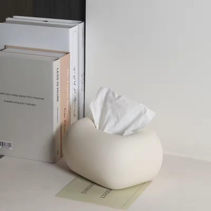 Itzacart Creative Design Tissue Paper Box Napkin Box Noodle Shape for Restaurant Home Use Ceramic Tissue Box