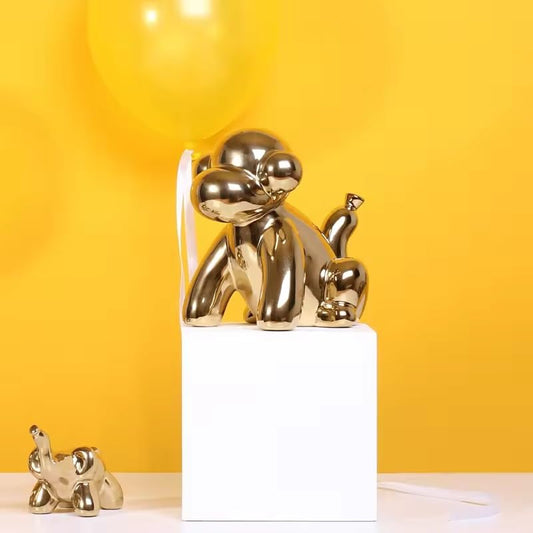 Ceramic Golden Monkey Figurine for Home Decor