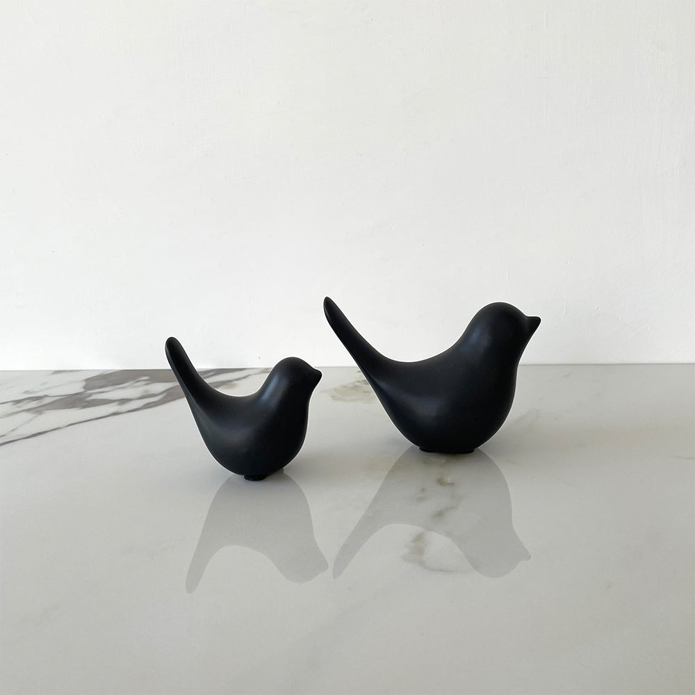 Itzacart Black Ceramic Bird for Decoration