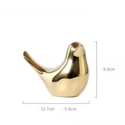 Itzacart ceramic  decorative gold bird figurine ornaments for home and office  decor