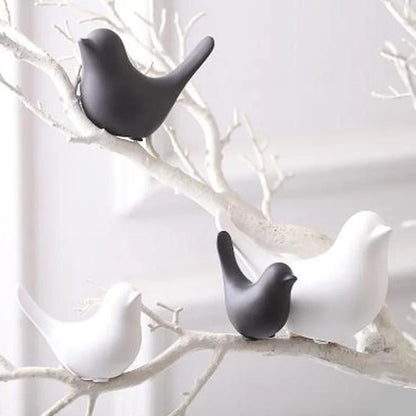 Itzacart Black Ceramic Bird for Decoration