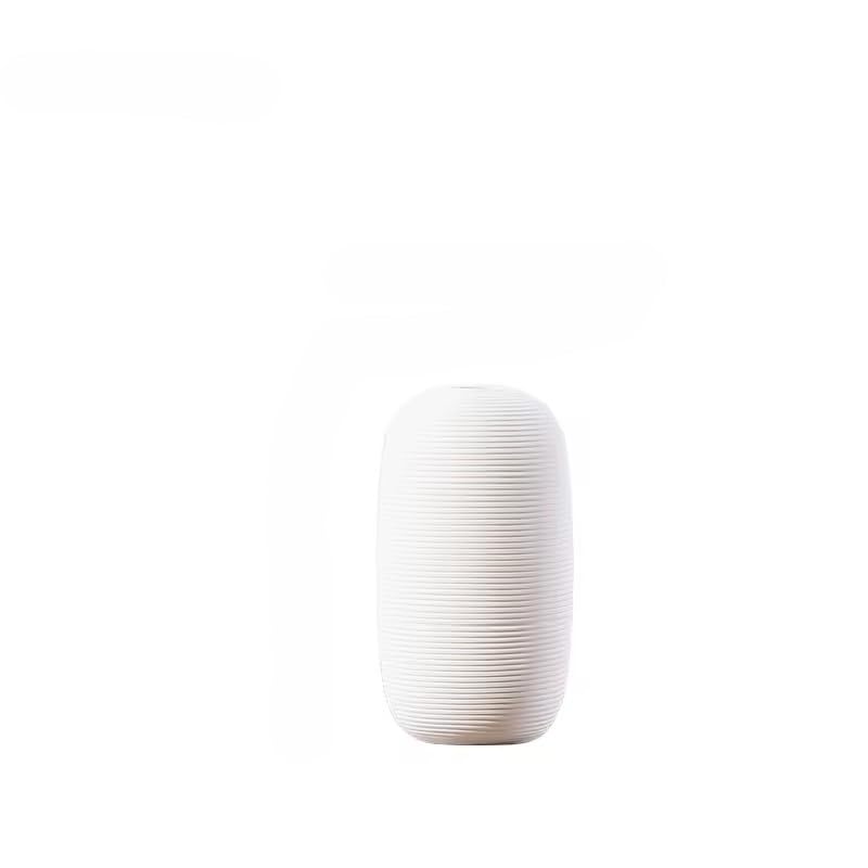 Itzacart Minimalist White Color Cylindrical Shape Desktop Nordic Vases Design Vases Ceramic Decoration